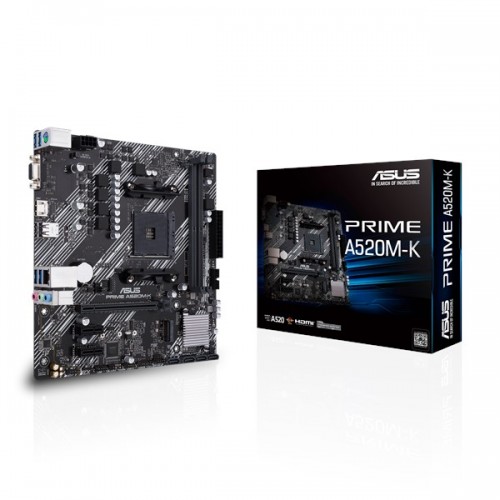 Asus Prime A520M-K Micro-ATX Motherboard — AM4, AMD
