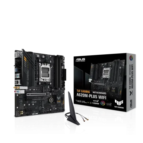 ASUS TUF GAMING A620M-PLUS WIFI Motherboard — AMD AM5, Micro-ATX