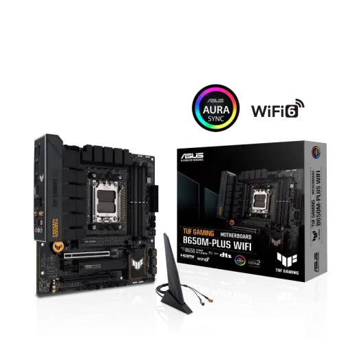 Asus TUF GAMING B650M-PLUS WIFI Motherboard — DDR5, AM5, Micro-ATX
