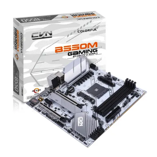 Colorful CVN B550M GAMING FROZEN V15 Micro-ATX Motherboard — AM4