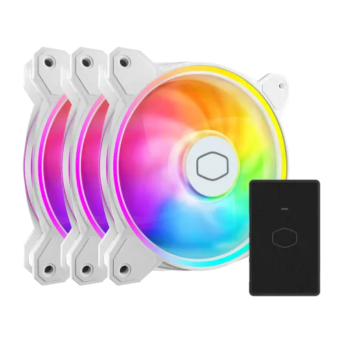 Cooler Master MasterFan MF120 HALO² Case Fan — 3-in-1, White