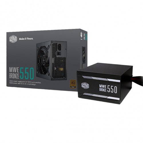 Cooler Master MWE Power Supply — 550 Watt, Non Modular, 80 Plus Bronze Certified