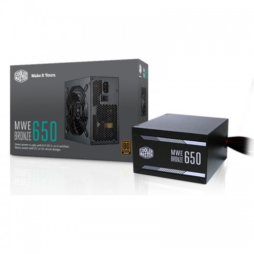 Cooler Master MWE 650W V2 Power Supply — Non-Modular, 80 Plus Bronze Certified