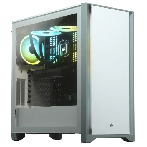 Corsair 4000D Tempered Glass Mid-Tower ATX Casing — White