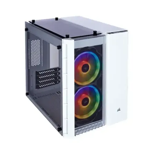 Corsair Crystal Series 280X RGB Tempered Glass Micro ATX Casing — White