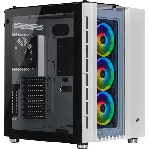 Corsair Crystal Series 680X RGB Smart Casing — ATX, High Airflow, Tempered Glass, White