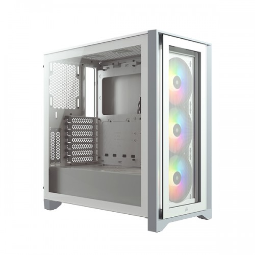 Corsair iCUE 4000X Mid-Tower ATX Casing — RGB, Tempered Glass, White