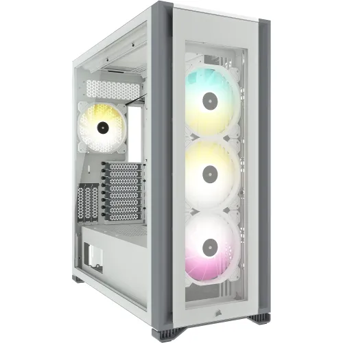 Corsair iCUE 7000X Full-Tower ATX Casing — Tempered Glass, RGB, White