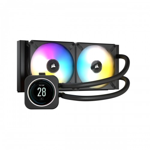 Corsair iCUE H100i ELITE Liquid CPU Cooler — 240mm, LCD Display
