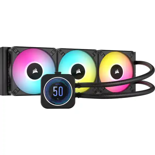 Corsair iCUE H150i ELITE LCD XT Liquid CPU Cooler — 360mm, Display