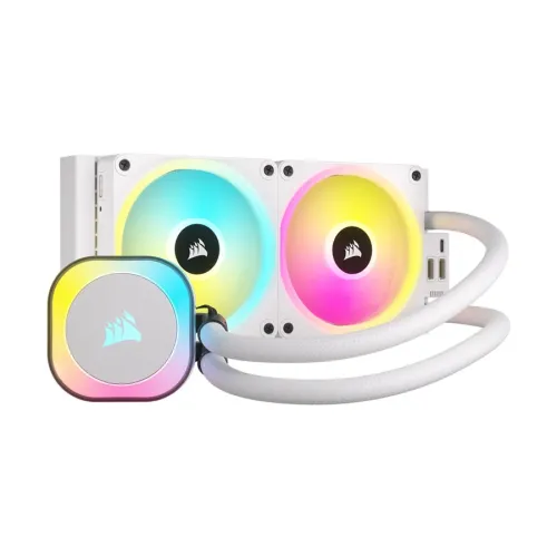 Corsair iCUE LINK H100i All-In-One Liquid CPU Cooler — 240mm, RGB, White