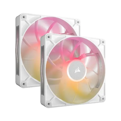 Corsair iCUE LINK RX140 MAX PWM Fan — RGB, 140mm, White (2-Pack)