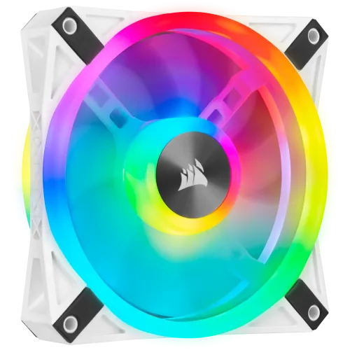 Corsair iCUE QL120 120mm PWM Case Fan — RGB, White, Single Pack