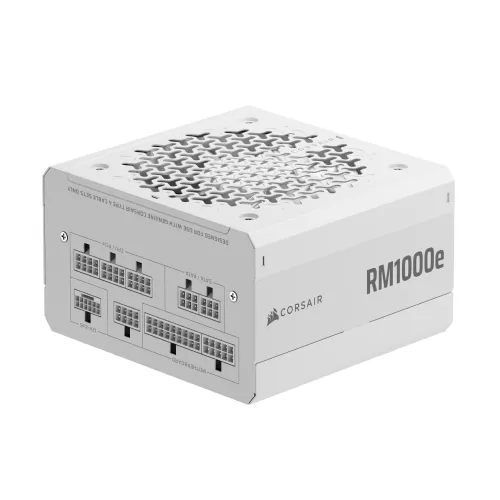 Corsair RMe Series RM1000e ATX Power Supply (UK) — 1000W, 80+ Gold, Fully Modular, White
