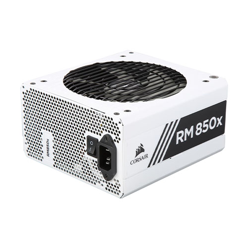 Corsair RM850x Power Supply — 850W, 80 Plus Gold Certified, White