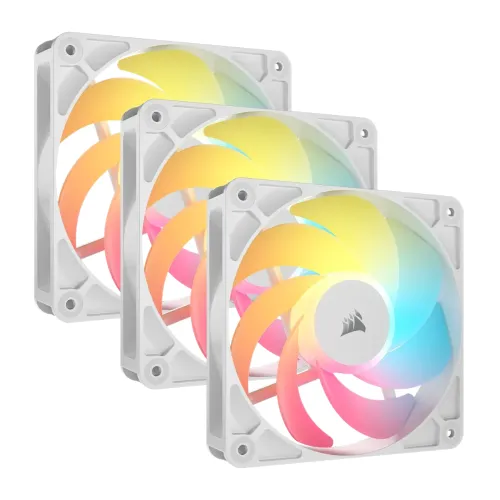 Corsair RS120-R Casing Cooling Fan White — ARGB, 3-in-1, 120mm PWM