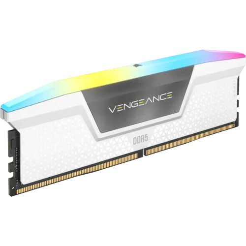 Corsair VENGEANCE RGB Desktop RAM — 16GB DDR5 6000MHz, CL36, White