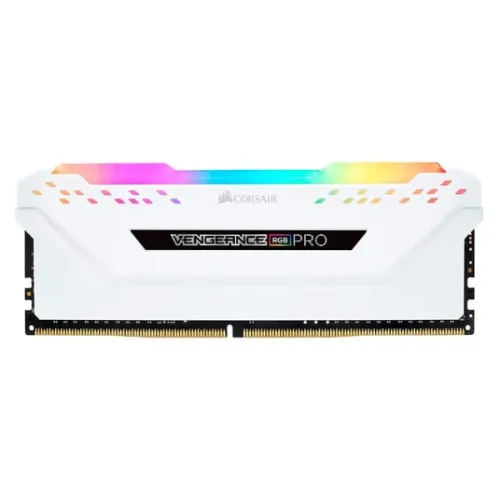 Corsair VENGEANCE RGB PRO Desktop Memory — 8GB DDR4, 3200MHz, White