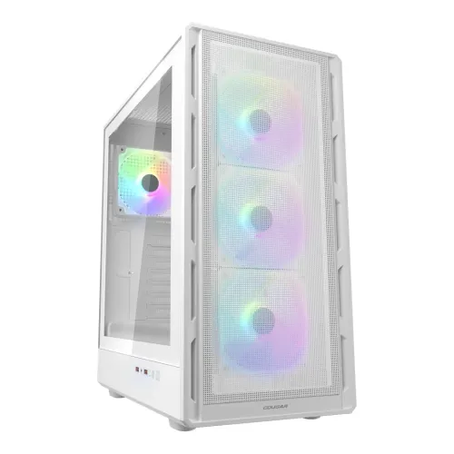 Cougar AirFace Pure RGB Mid Tower ATX Gaming Case — White