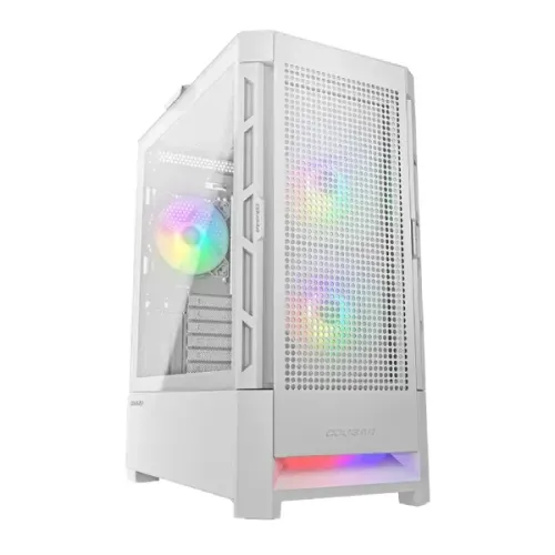 Cougar Airface Mid Tower Gaming Case — RGB, E-ATX, White