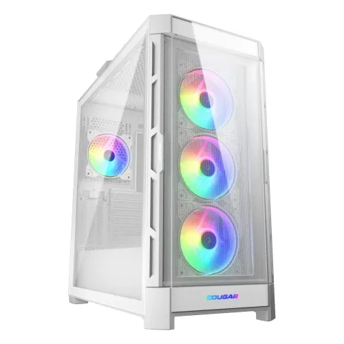 Cougar DUOFACE PRO RGB E-ATX Gaming Casing — Mid Tower, White