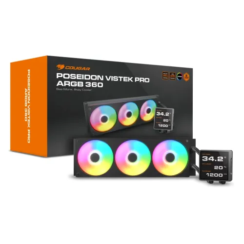 Cougar Poseidon Vistek Pro AIO Liquid CPU Cooler — ARGB, 360mm