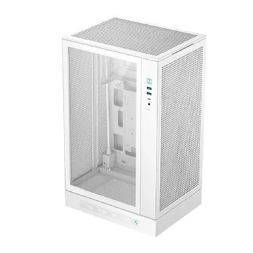 DeepCool CH270 Digital M-ATX Mini-Tower Gaming Casing — White, Digital Display