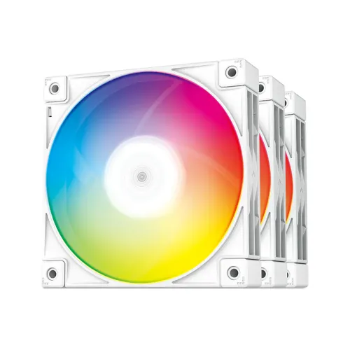 DeepCool FC120 Performance Case Fan — White, 3-in-1, 120mm ARGB PWM