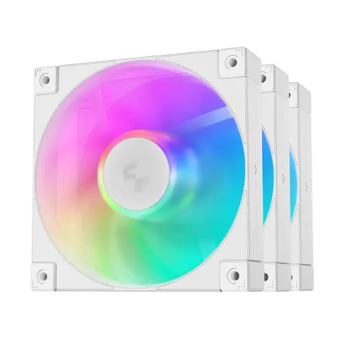 DeepCool FD12 Case Fan — 3 IN 1, 120mm ARGB, White