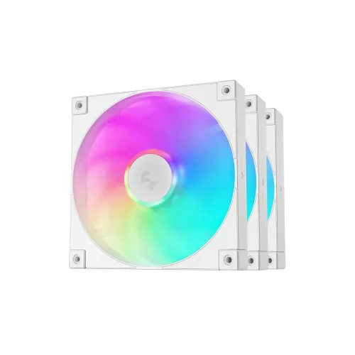 DeepCool FL14 3-in-1 ARGB Case Fan White — 140mm