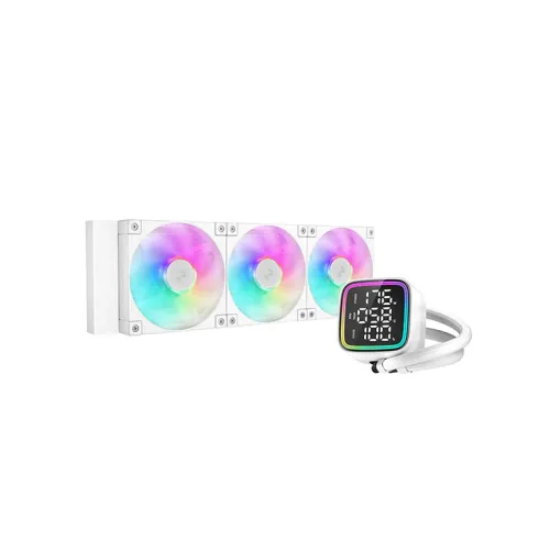 DeepCool LD360 Liquid CPU Cooler — 360mm, ARGB, White, With Display