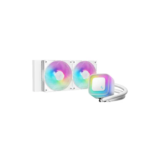 DeepCool LE240 V2 All-in-One Liquid CPU Cooler — 240mm ARGB, White