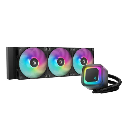 DeepCool LE360 V2 All-in-One Liquid CPU Cooler — 360mm ARGB, Black