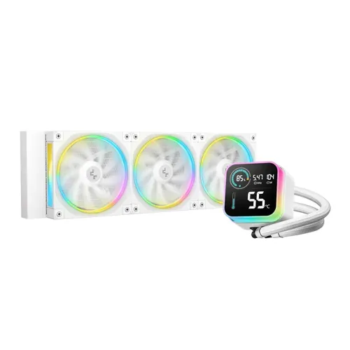DeepCool LQ360 WH ARGB AIO Liquid CPU Cooler — 360mm, With Display
