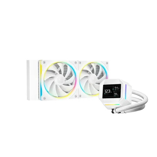 DeepCool LM240 WH Liquid CPU Cooler With Display — 240mm ARGB