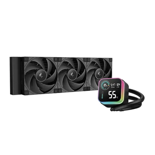 DeepCool LQ360 Ultra Liquid CPU Cooler — 360mm ARGB, With Display