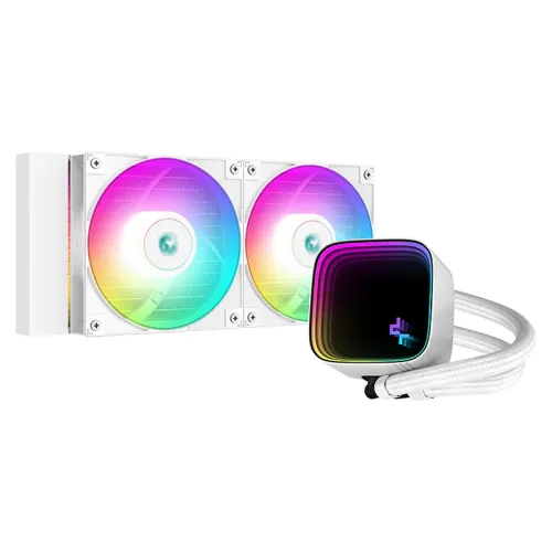 DeepCool LS520 SE Liquid CPU Cooler — 240mm, ARGB, White