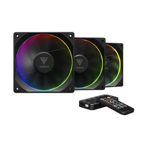 Gamdias AEOLUS M3-1203R 120mm Casing Fan — ARGB