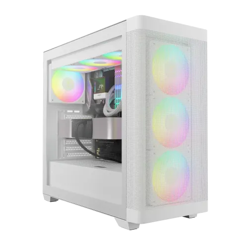Gamdias Athena M3 ARGB Mid-Tower Gaming Casing — E-ATX, White