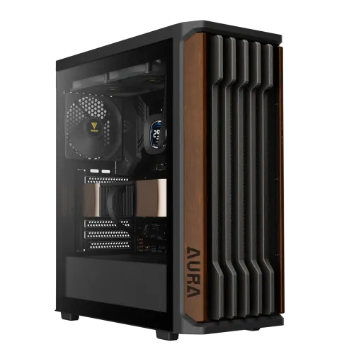 Gamdias AURA GC11 Mid-Tower ATX Gaming Casing — Wood