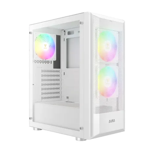 Gamdias AURA GC6 ATX Mid-Tower Gaming Casing — WH, ARGB