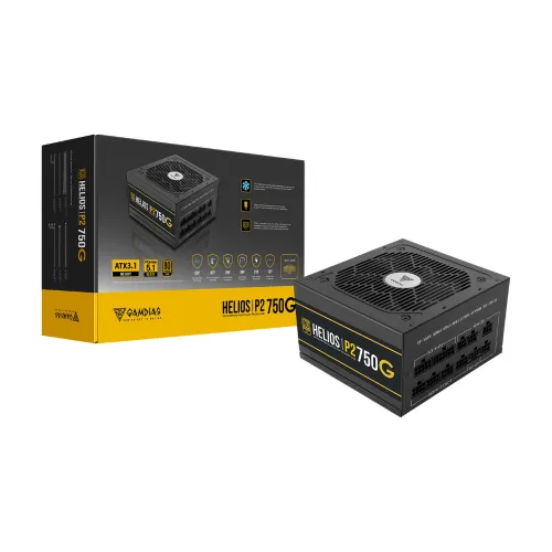Gamdias HELIOS P2-750G V2 Fully Modular Power Supply — 750W, 80+ Gold, ATX 3.1 & PCIE 5.1