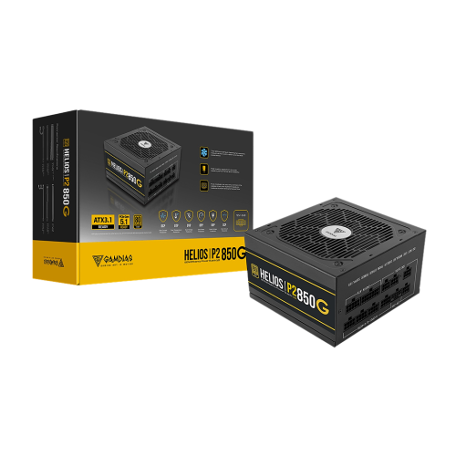 Gamdias HELIOS P2-850G V2 850W ATX 3.1 & PCIE 5.1 Power Supply — 80+ Gold, Fully Modular