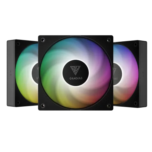 Gamdias NOTUS M1-1203 Casing Cooling Fan (3 Pack) — 120mm, ARGB