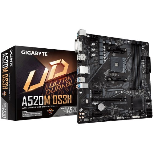 Gigabyte A520M DS3H Micro-ATX Motherboard — AMD AM4