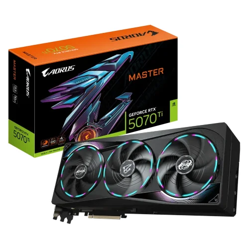 Gigabyte AORUS GeForce RTX 5070 Ti MASTER Graphics Card — 16G GDDR7