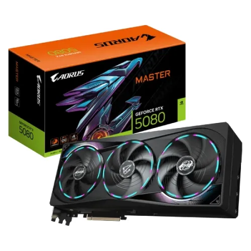 Gigabyte AORUS GeForce RTX 5080 MASTER Graphics Card — 16GB GDDR7