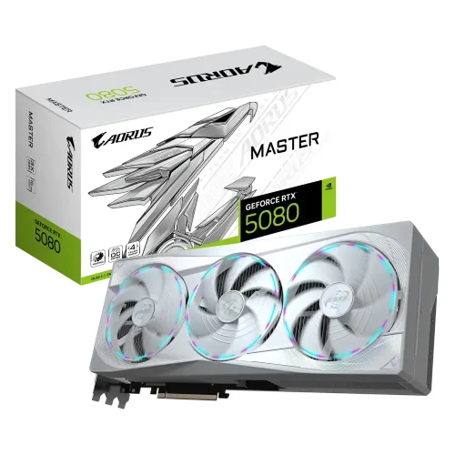 Gigabyte AORUS MASTER ICE GeForce RTX 5080 Graphics Card — 16GB GDDR7