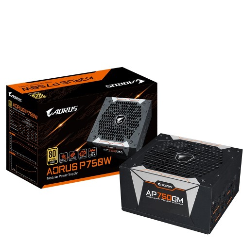 Gigabyte Aorus P750GM Power Supply — 750Watt, 80+ Gold, Full Modular
