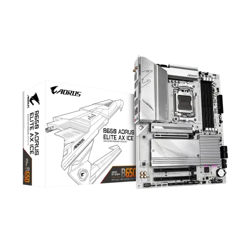 GIGABYTE B650 AORUS ELITE AX ICE ATX Motherboard — DDR5, AM5
